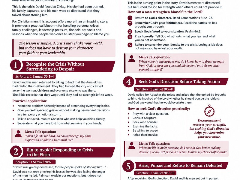 When Ziklag Happens : Handling Crisis God's Way